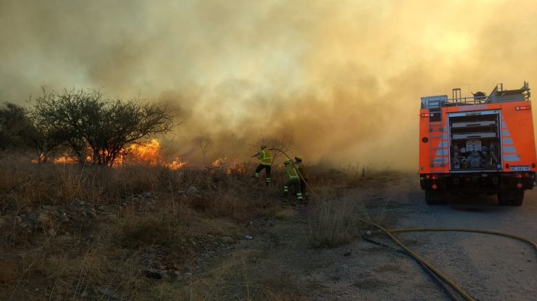 Grave incendio forestal en Ruta 1