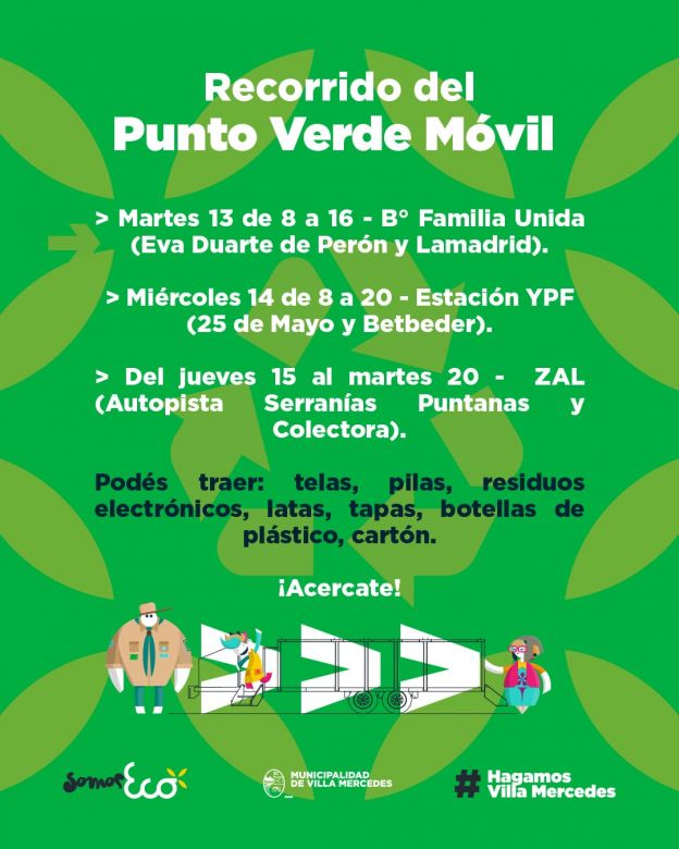 El Punto Verde Móvil continúa con sus recorridos por la ciudad 