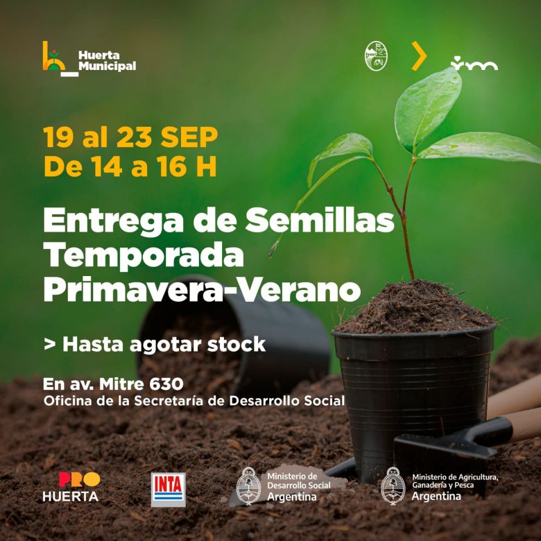 Se entregarán semillas de estación