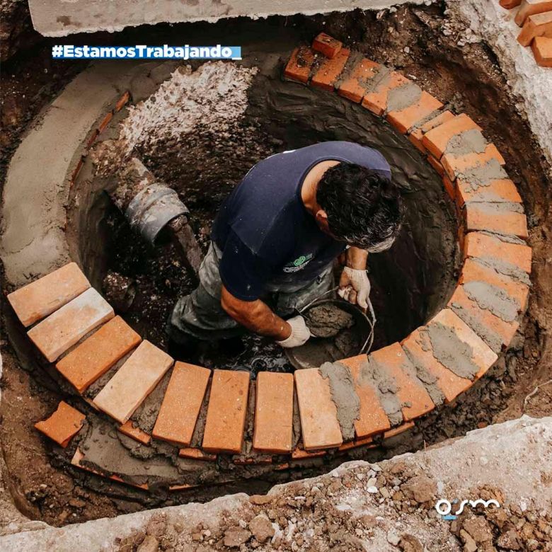 OSM renovó una cámara de registro en calle Maipú