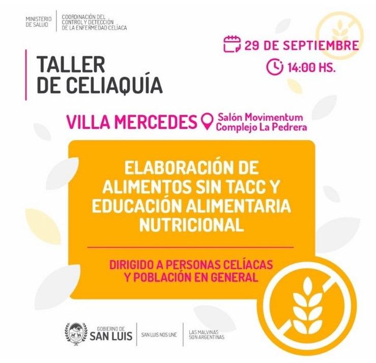 Hoy realizarán un taller de Celiaquía en La Pedrera