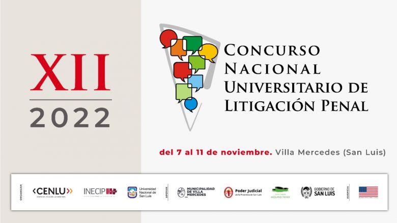 Villa Mercedes será sede del XII Concurso Nacional Universitario de Litigación Penal 