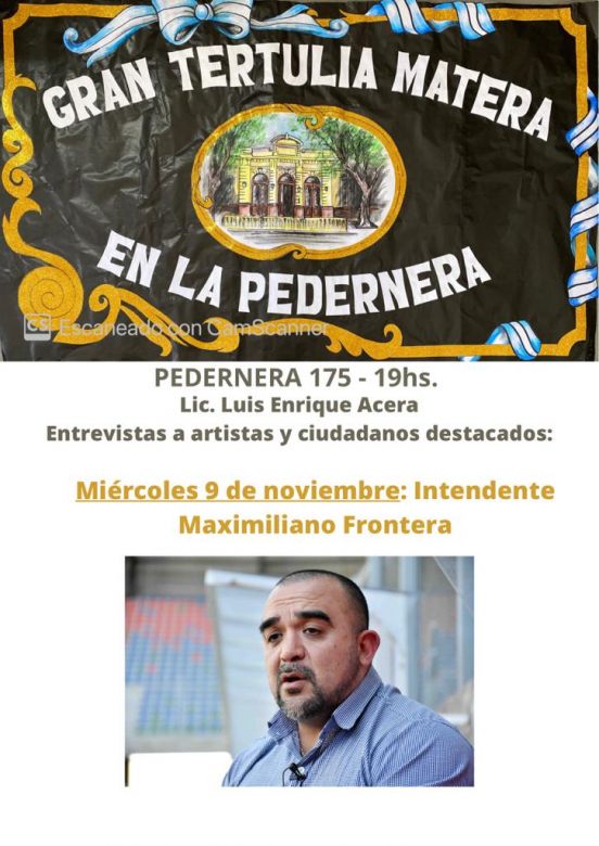 El intendente de Villa Mercedes protagonista de las "Tertulias Materas"