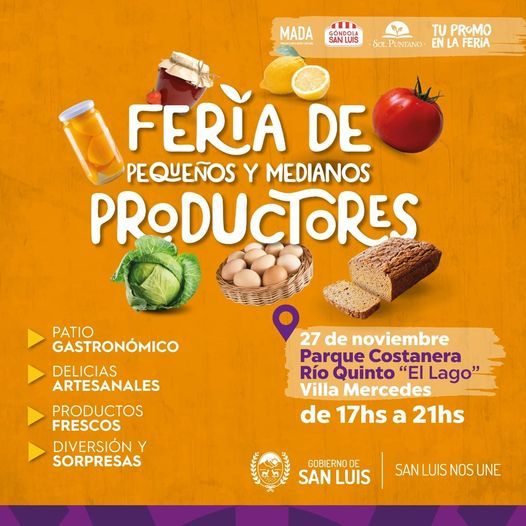 Vuelve la Feria de Pequeños y Medianos Productores a El Lago