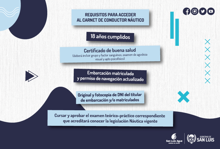 El curso para el Carnet de Conductor Náutico se realizará en Villa de Merlo