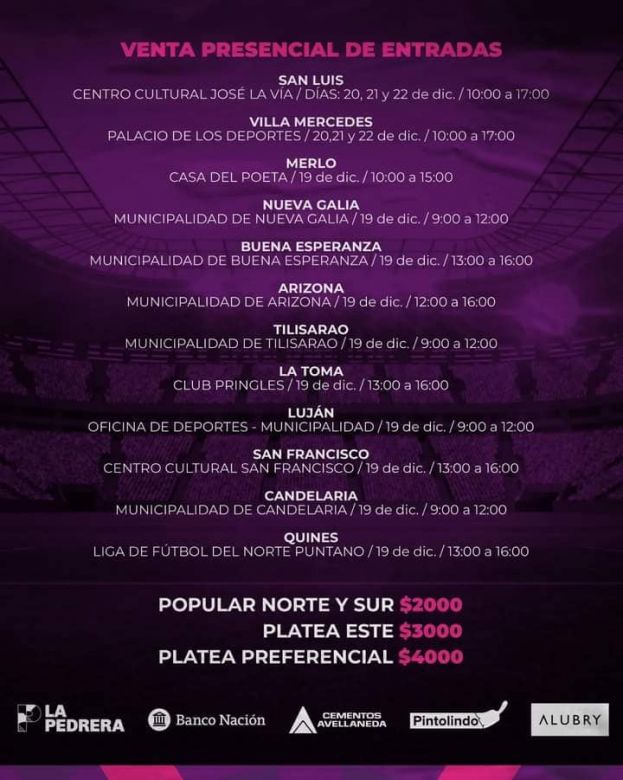 Comenzó la venta de entradas para ver a River en La Pedrera