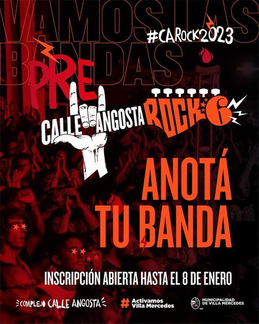 Arrancan las inscripciones para el Pre Calle Angosta Rock 2023