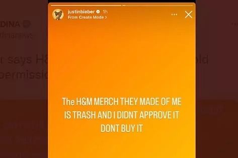 Justin Bieber califica como "basura" la colección de H&M con su nombre y la cadena la retira