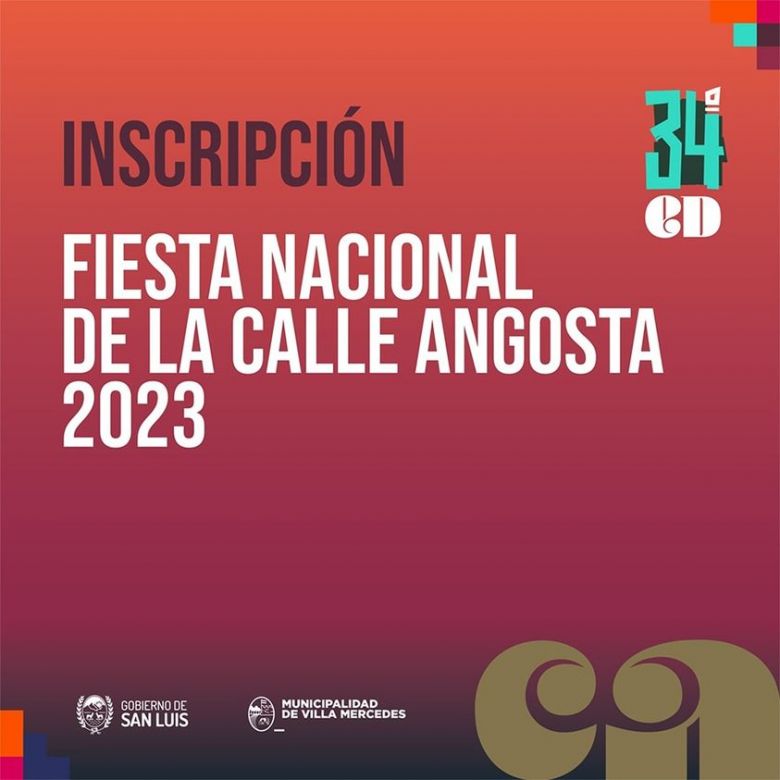 Siguen las inscripciones para los puestos de la Fiesta Nacional de Calle Angosta 2023