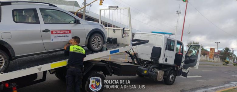 La Policía realizó controles de alcoholemia en toda la provincia