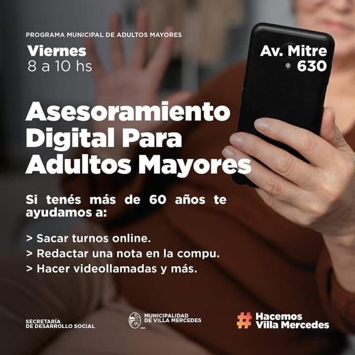 La Municipalidad continúa con el asesoramiento digital para adultos mayores