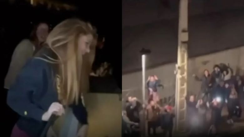 Shakira grabó a unos fans que fueron a la puerta de su casa a cantar el hit contra Gerard Piqué