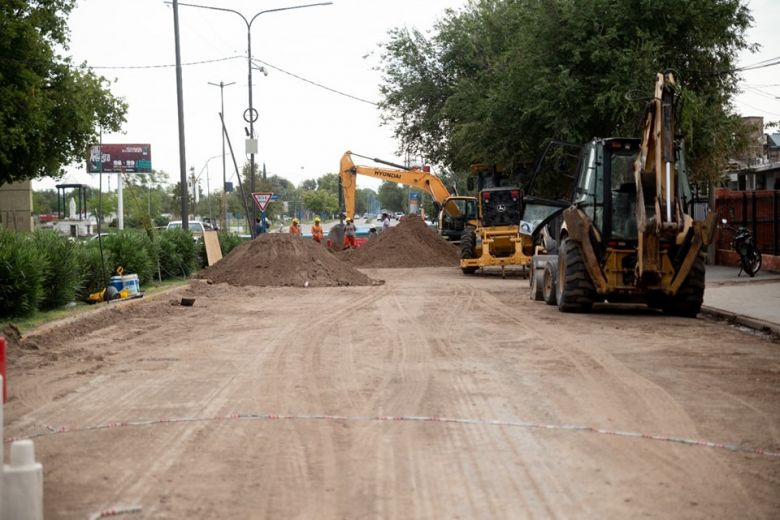Las tareas en la 25 de Mayo continúan