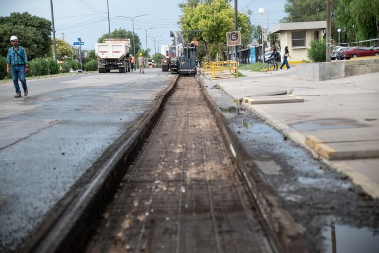 Las tareas en la 25 de Mayo continúan