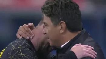 El emocionante abrazo de Lionel Messi y Marcelo Gallardo: sonrisas, buena onda y un diálogo extenso