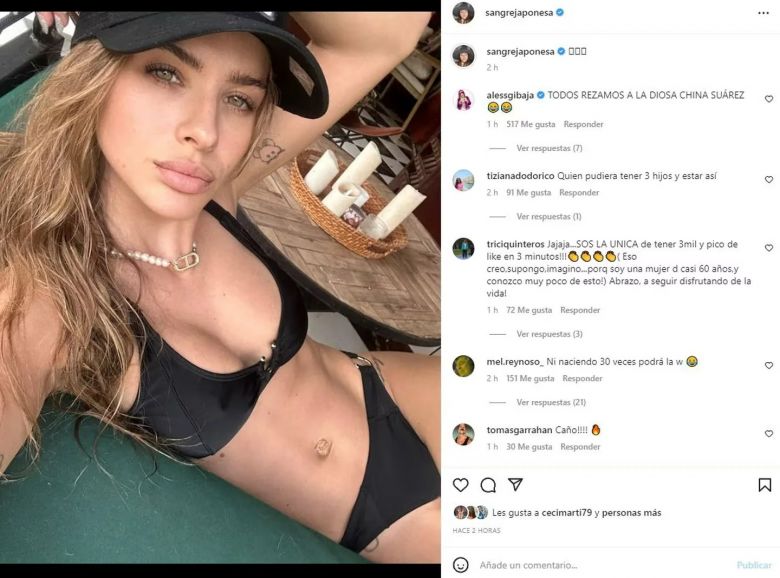 “Todo le copiás”: Wanda Nara fue acusada de imitar la pose y el look de la China Suárez en su último posteo