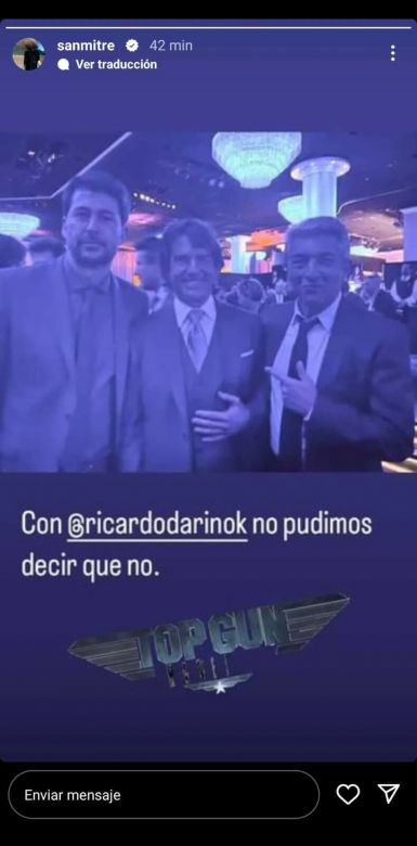 Ricardo Darín y Santiago Mitre se sacaron una foto con Tom Cruise en la gala previa a los Oscar