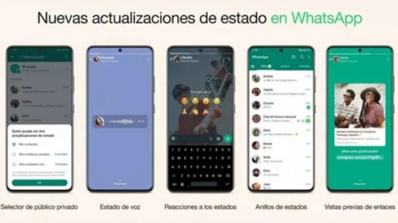 Los estados de WhatsApp crecen con los mensajes de voz, las reacciones y la vista previa de enlaces