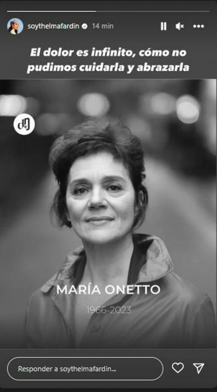 Conmoción por la muerte de María Onetto: los famosos despidieron a la actriz y le dedicaron sentidos mensajes