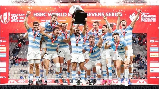 Los Pumas 7s se consagraron campeones en Canadá y festejaron con un homenaje a Lionel Messi