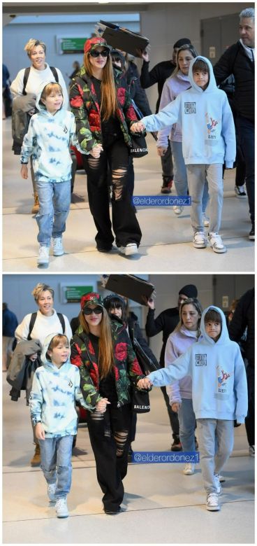 Shakira y sus hijos ya están en Estados Unidos para iniciar su nueva vida: así fue su llegada al aeropuerto 