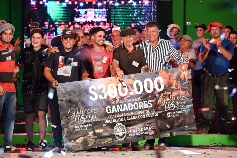 Justo Daract celebró su 116° aniversario con la Fiesta de la Vaquillona Asada con Cuero