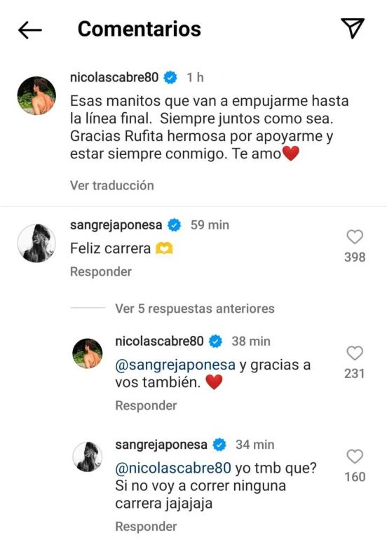 “¡Vuelvan!”: la China Suárez y Nico Cabré entusiasmaron a sus fans con un diálogo a pura complicidad en redes