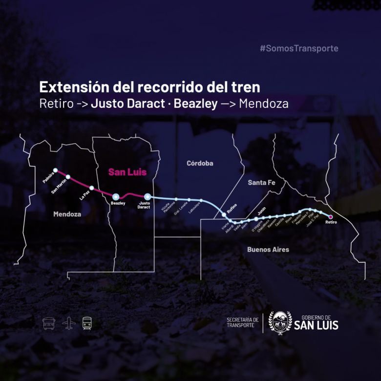 El próximo sábado llegará el servicio regular del tren de pasajeros a Beazley