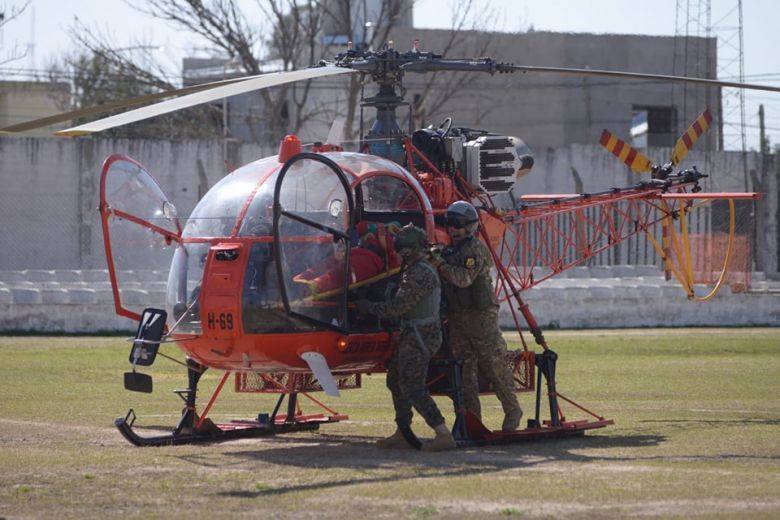 Exitoso simulacro de evacuación aeromédica de la Fuerza Aérea 