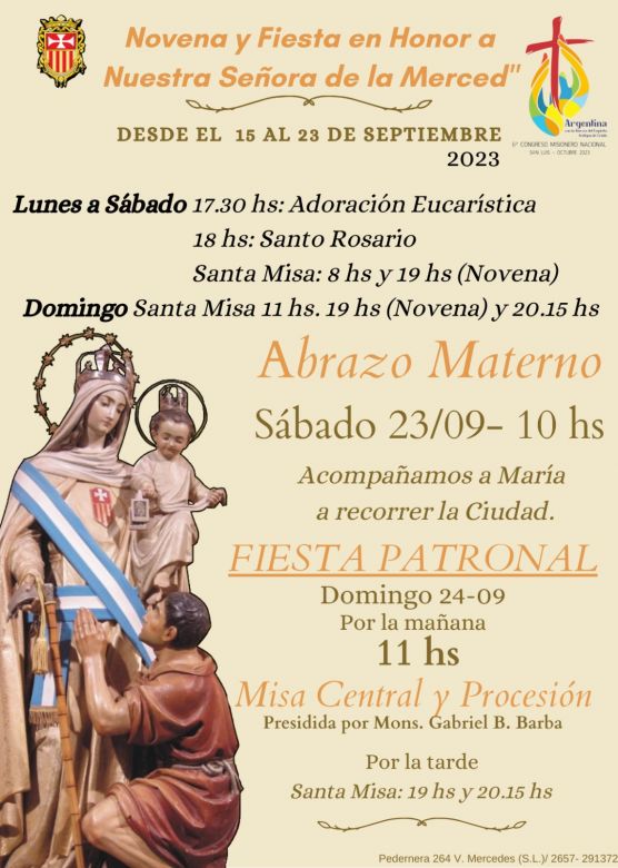 Comienza la novena en honor a Nuestra Señora de la Merced