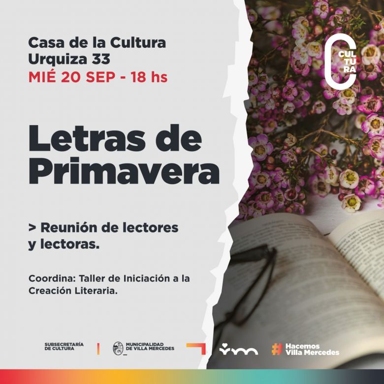 Llega "Letras de Primavera" a Casa de la Cultura