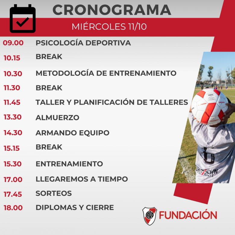 Llega a San Luis el programa “Escuela de Formadores” de la Fundación River Plate y BBVA