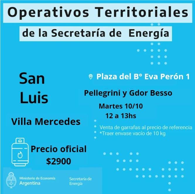 Continúan los operativos territoriales para la venta de garrafas