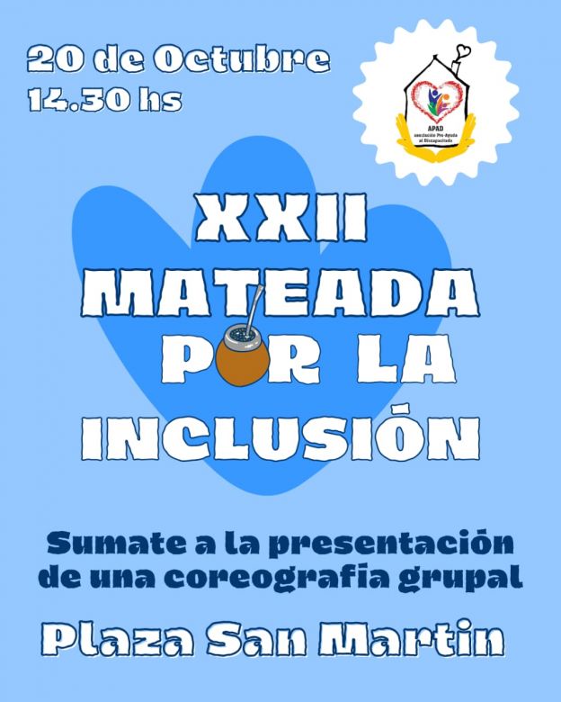 Realizan la 22° Mateada por la Inclusión en plaza San Martín