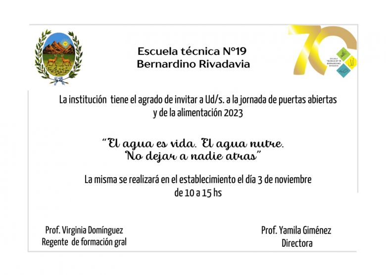La Escuela Técnica N°19 Bernardino Rivadavia se prepara para celebrar un nuevo aniversario
