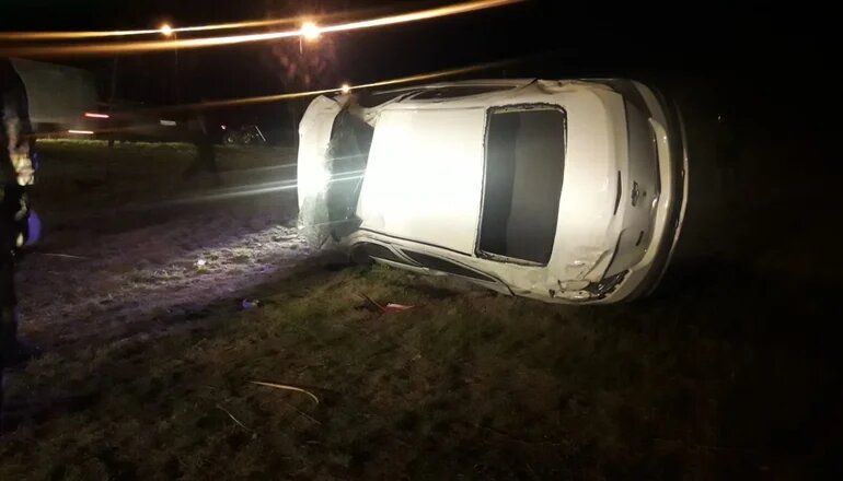 Vuelco en la Autopista de las Serranías Puntanas