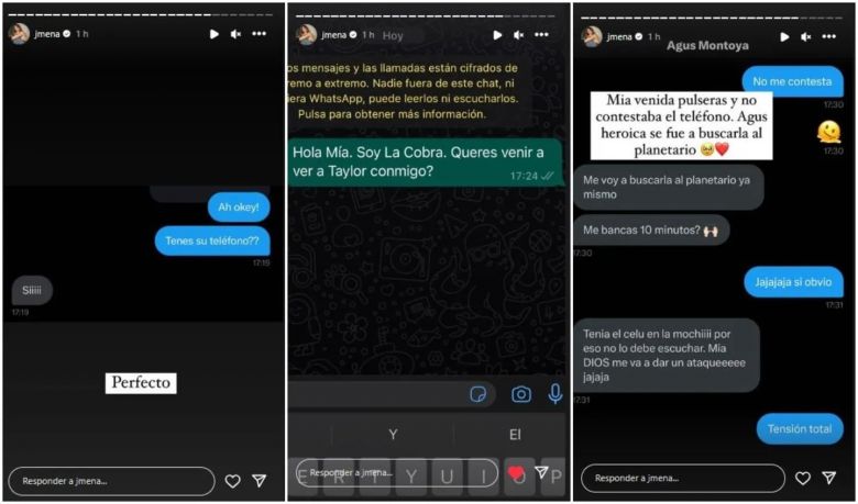 Jimena Barón y un gesto conmovedor: así sorprendió a una fan que no tenía entradas para ver a Taylor Swift