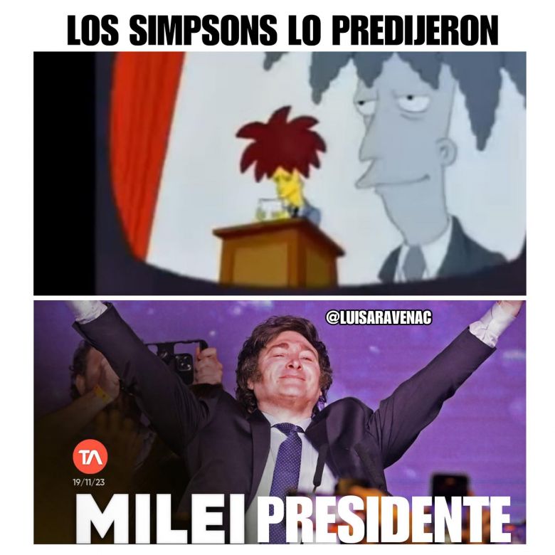 Los memes tras la victoria de Javier Milei