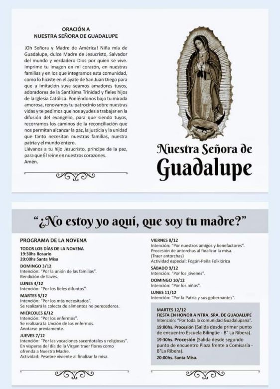 Villa Mercedes: Novena Nuestra Señora de Guadalupe 