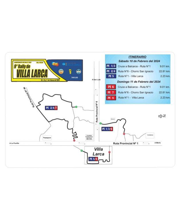 Se conoció el recorrido del Rally de Villa Larca