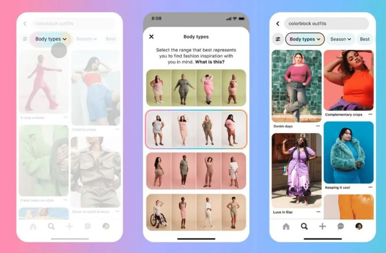 Pinterest apuesta por la variedad de cuerpos