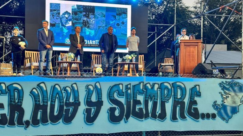 Tapia y Aimar llegaron para inaugurar obras en Estudiantes