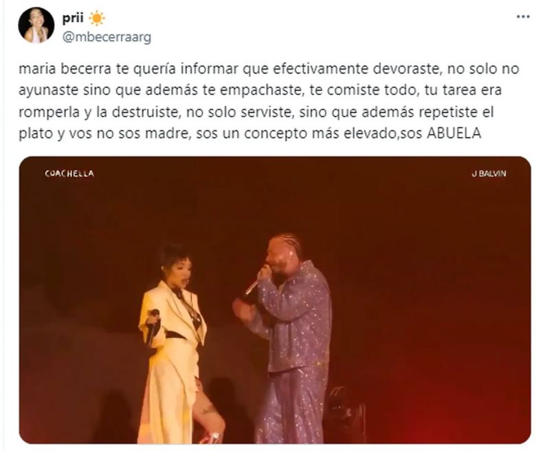 María Becerra y un finde “rápido y furioso”: cantó en Madrid y en Coachella junto a J Balvin