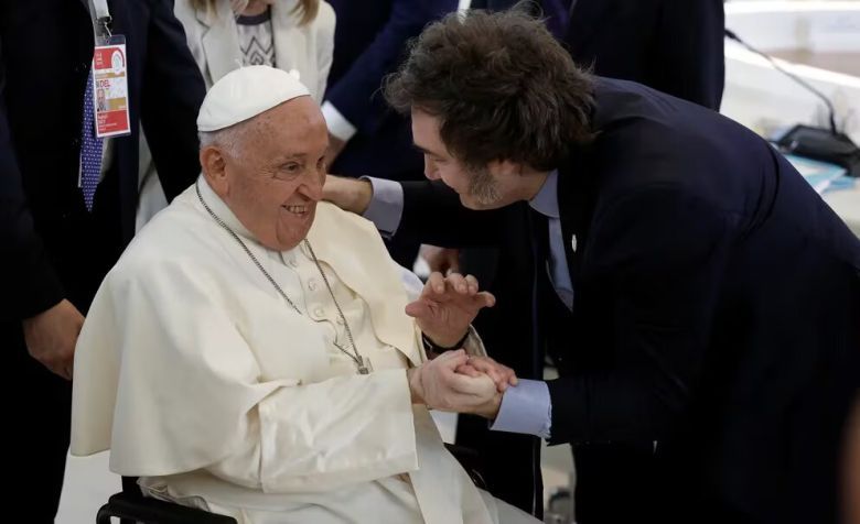 Javier Milei saludó al papa Francisco y a Joe Biden en el inicio de su agenda en el G7