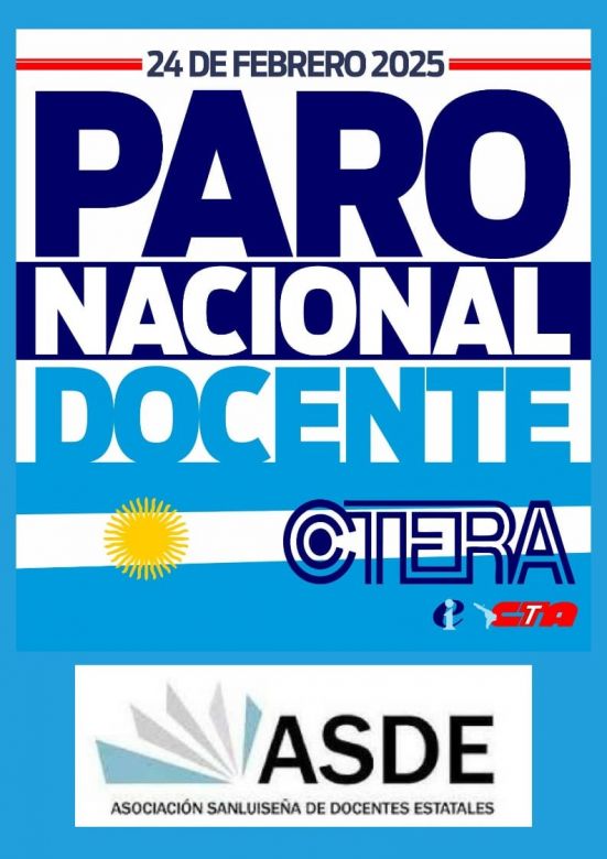 Gremios docentes anunciaron un PARO Nacional para el Lunes