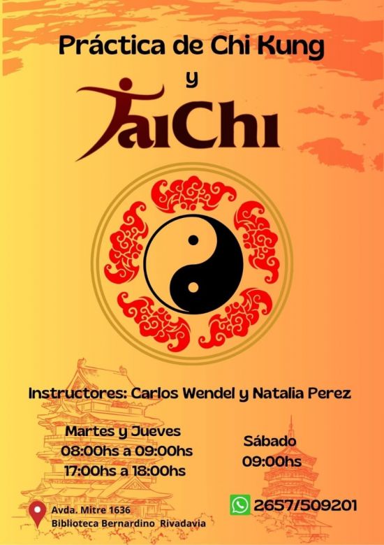 Práctica de Chi Kung y Tai Chi en la Biblioteca “Bernardino Rivadavia”