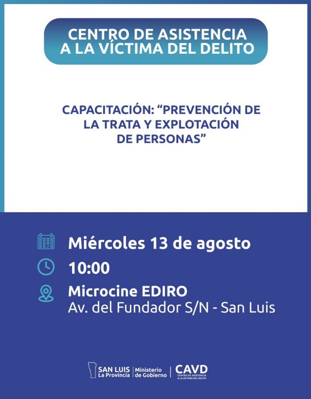 Se dictará una capacitación para prevenir la trata de personas