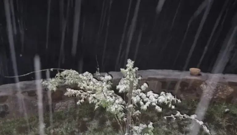 Nevó en San Luis, en Durazno Alto y La Carolina