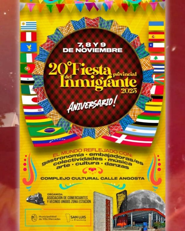Villa Mercedes celebra la diversidad en la 20° Fiesta Provincial del Inmigrante
