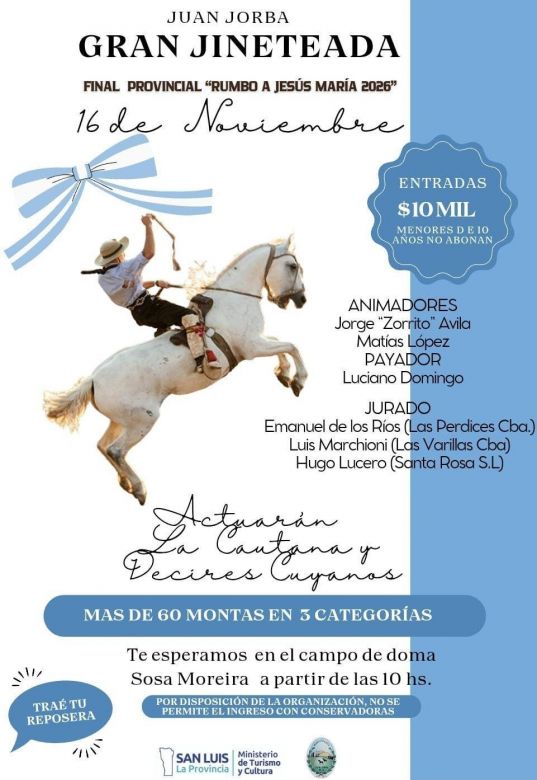 La Gran Jineteada Clasificatoria Provincial pondrá a prueba las destrezas y la tradición